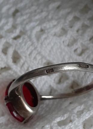 1962 год!🌷 перстень кольцо костромская ювелирная фабрика ссср винтаж советский 875 проба серебро с корундом8 фото