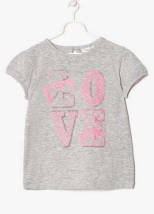 Футболки love для дівчат 2-3 рокі фірми ovs італія