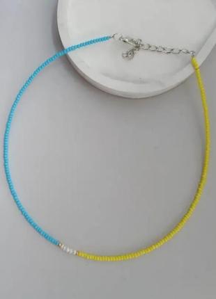 Патріотичний чокер у кольорі прапора україни