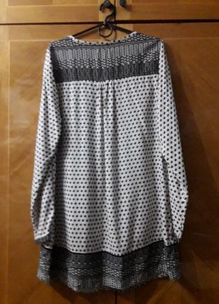 Новая  100% вискоза брендовая блуза  в этно стиле  р.14 от papaya matalan2 фото