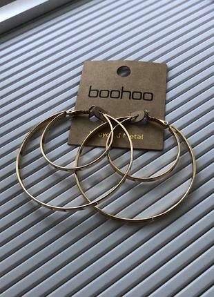 Сережки double hoop 3