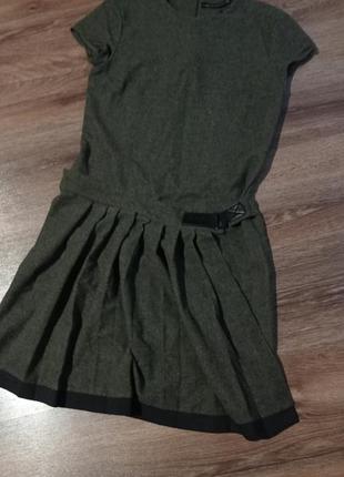 Платье миди с юбкой плиссе