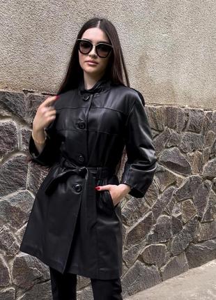 Неймовірний шкіряний плащ🖤