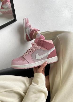 Nike air jordan 1 retro “digital pink” женские кроссовки найк аир джордан