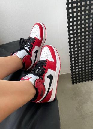 Nike air jordan retro 1 high « chicago » жіночі кросівки найк аїр джордан5 фото