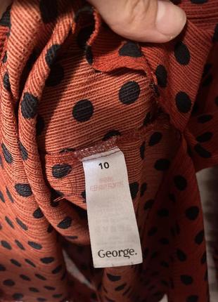 Блузка в горошок, ассиметричная свободная блуза в горошек george, s4 фото