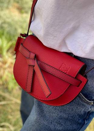 Сумка мини красная бренд 3
