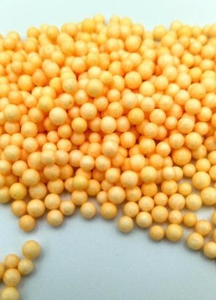 Пенопластовые шарики для слайма маленькие «золотой песок», 2-4 мм (56214)1 фото
