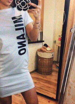Летняя туника milano, мини платье-футболка3 фото