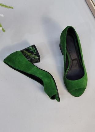 Туфлі жіночі натуральна шкіра, замша італія