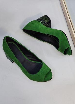 Ексклюзивні туфлі з натуральної італійської шкіри і замша