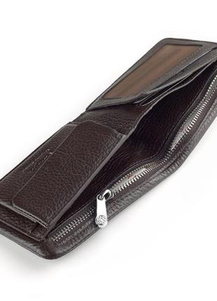 Мягкое мужское портмоне из натуральной кожи karya 0942-39 коричневое4 фото