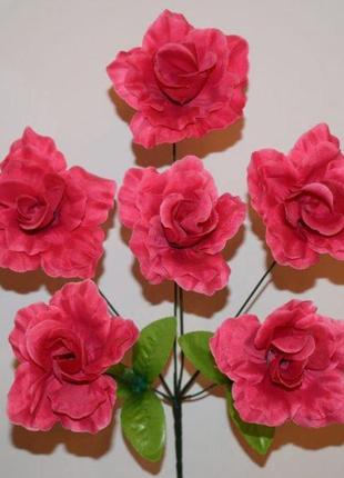 Букет искусственных роз раскрытая6 фото