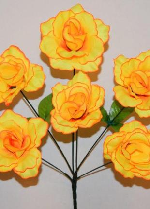 Букет искусственных роз раскрытая1 фото