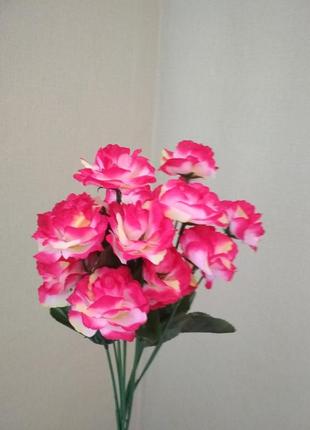 Букет искусственных роз раскрытая5 фото