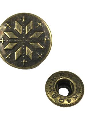 Кнопки для одежды "снежинка" (10шт/19мм)