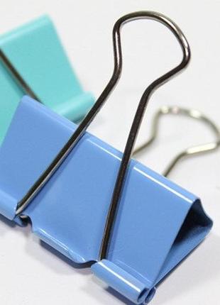 Зажимы/биндеры канцелярские цветные 4х2см/24шт