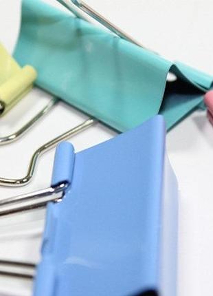 Зажимы/биндеры канцелярские цветные 4х2см/24шт