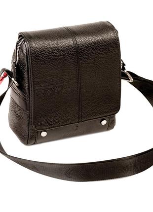 Чоловіча сумка eminsa 6070-18-1 шкіряна чорна