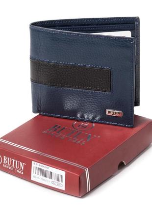Мужской кошелек кожаный синий butun 118-004-0576 фото