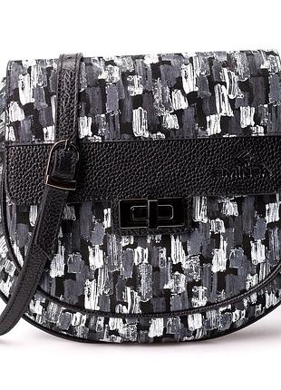 Женская сумка кросс-боди eminsa 40234-64-1 кожаная черная