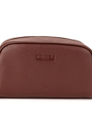 Мужская косметичка несессер из натуральной кожи eminsa 5118-18-4 коричневый