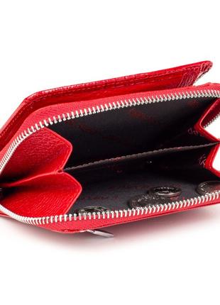 Женский кожаный кошелек karya 1152-074 красный7 фото