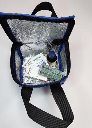 Термосумка для лекарств сумка-холодильник термобокс для еды, 2.5л мини ланчбег1 фото
