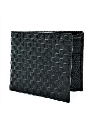 Чоловічий шкіряний гаманець weatro чорний nw-k-8916-15-1
