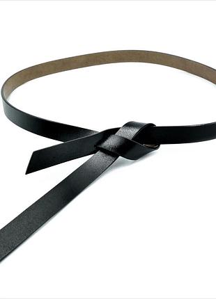 Кожаный женский ремень weatro черный zhn-20k-004