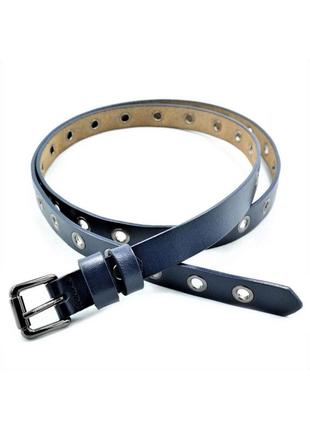 Женский кожаный ремень цвет темно-синий weatro uzk-k20zh-kit0106