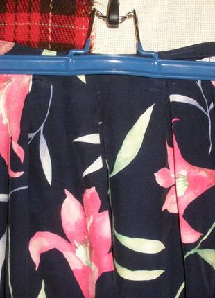 Летний приятной вискозы костюм блуза юбка цветочный принт4 фото