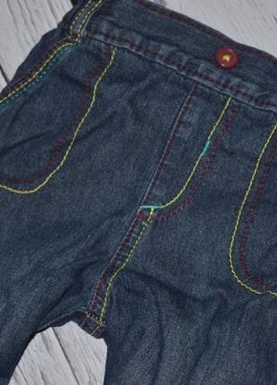 9 - 12 месяцев 74 - 80 см фирменные яркие джинсы с манжетками для моднявок3 фото