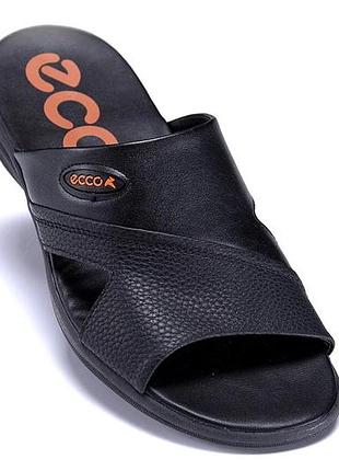 Мужские кожаные  летние шлепанцы-сланцы ecco Żółte