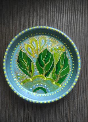 Глиняная тарелка .clay plate2 фото