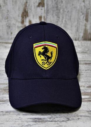 Чоловіча стильна брендовий кепка з вишитим логотипом в синьому кольорі2 фото