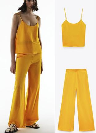 Sale🔥 віскозний костюм zara топ +штани s/m