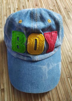 Супер  джинсовая кепка бейсболка boy унисекс