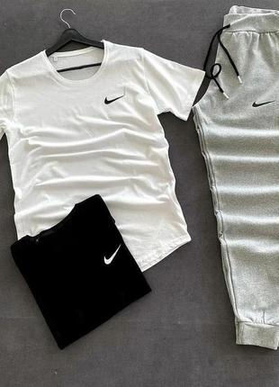 Мужской летний трикотажный костюм 3в1 nike