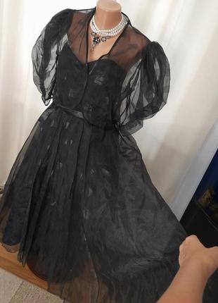 Вінтажна сукня комплект, вечернее длинное платье корсет1 фото