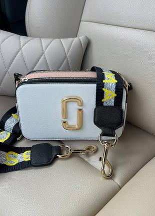 Marc jacobs logo white beige новинка трендова шикарна міні сумочка марк джейкобс біла женская трендовая стильная белая компактная сумка бренд