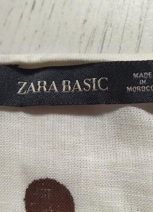 Лен+вискоза блуза в горохи, zara*8 фото