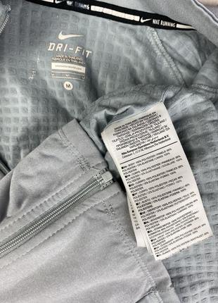 Жіноча спортивна кофта куртка джемпер на блискавкі сірого кольору nike running7 фото