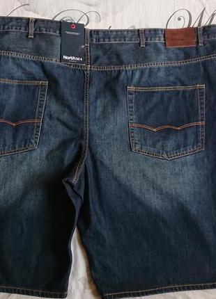 Фірмові німецькі котонові джинсові шорти north 56°4,оригінал,дуже великий розмір 60 анг.3 фото