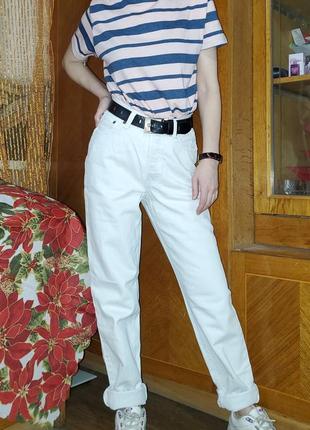 Винтажные молочные джинсы мом levis 501 америка оригинал винтаж, на болтах4 фото