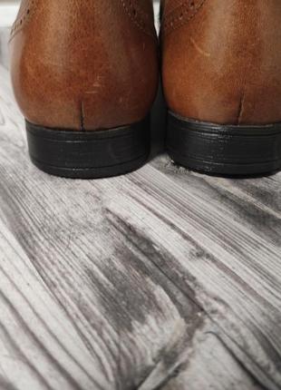 Кожаные туфли броги real leather6 фото