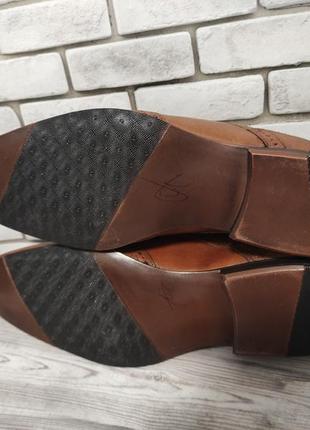 Кожаные туфли броги real leather7 фото