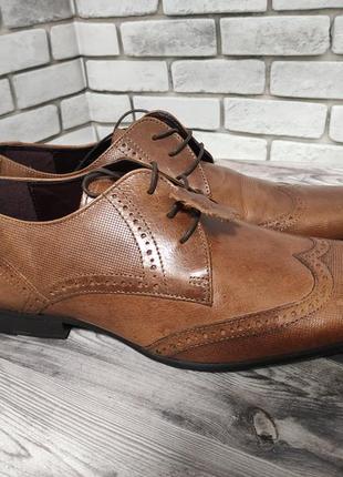 Шкіряні туфлі броги real leather3 фото