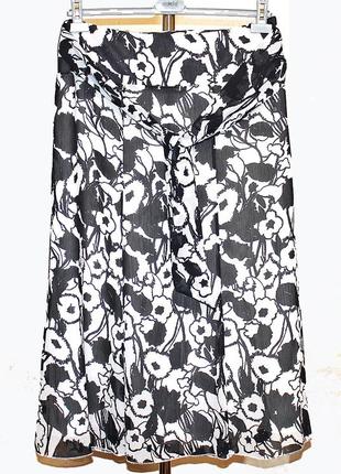 Довга шифонова спідниця на підкладці marks & spencer