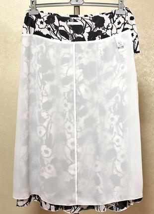 Длинная шифоновая юбка на подкладке marks & spencer9 фото